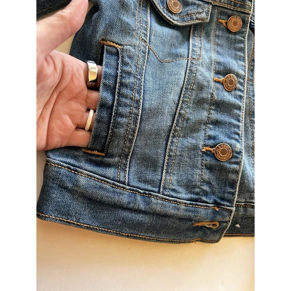 OLD NAVY Girls Kids Size Small S 6-7 Jacket Coat Jean Denim Jacket
